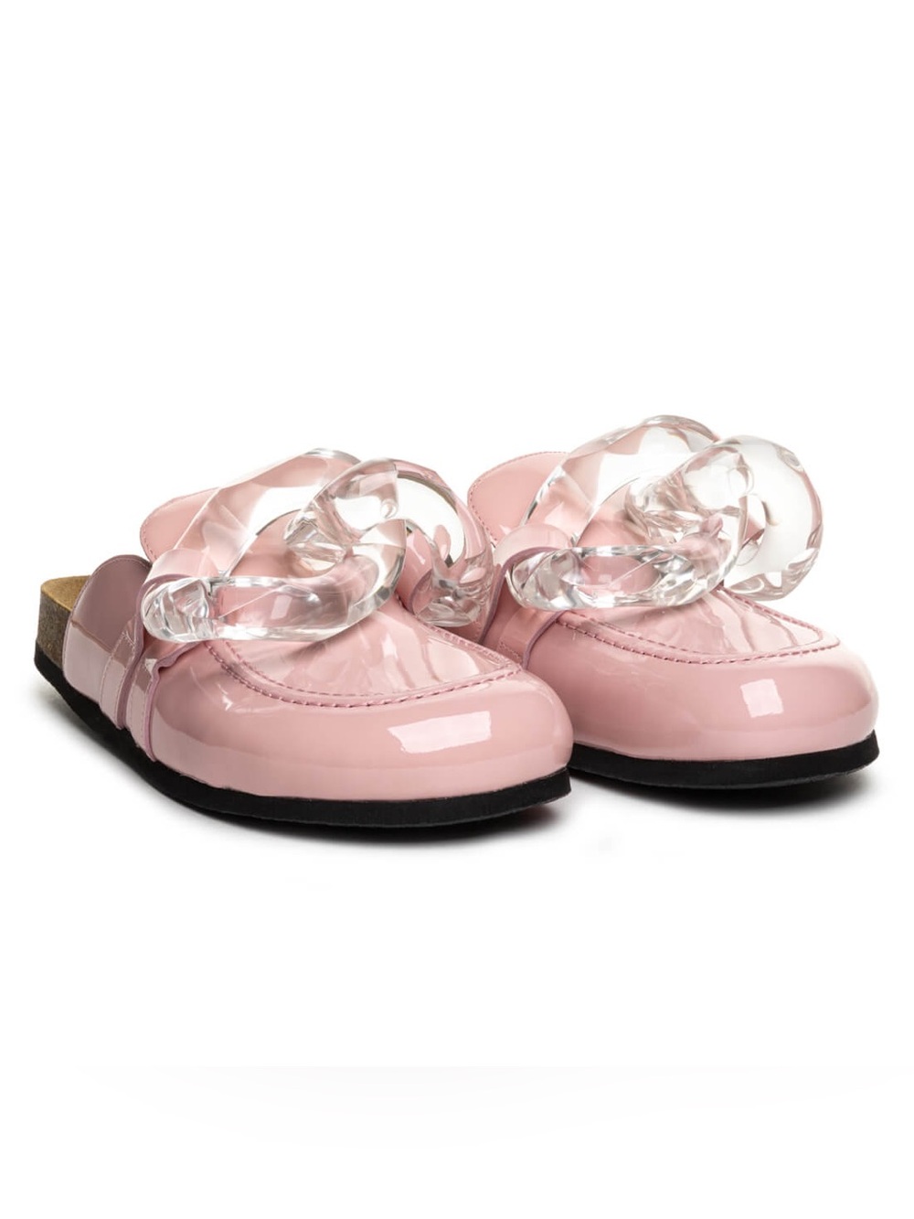 JW Anderson Pink Patent Leather
Chunky Chain Mules - Size 36